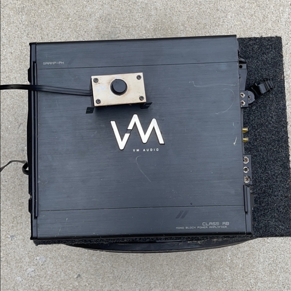 Rockford P1 Sub and box. VM Audio Amp